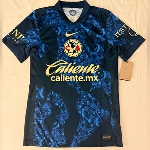Nike Club America 2024/25 Away Blue Soccer Jersey FN8791-478 Men’s Sz Small